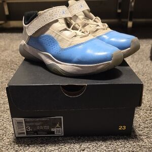 Kids Blue and White Jordan Shoes